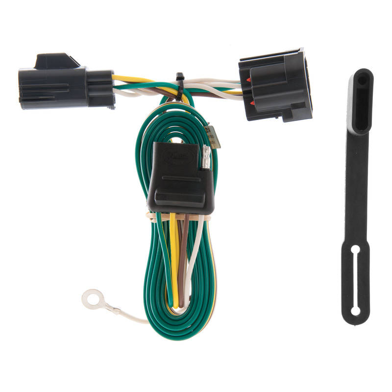 CURT 55124 Vehicle-Side Custom 4-Pin Trailer Wiring Harness, Fits Select Jeep Wrangler JK
